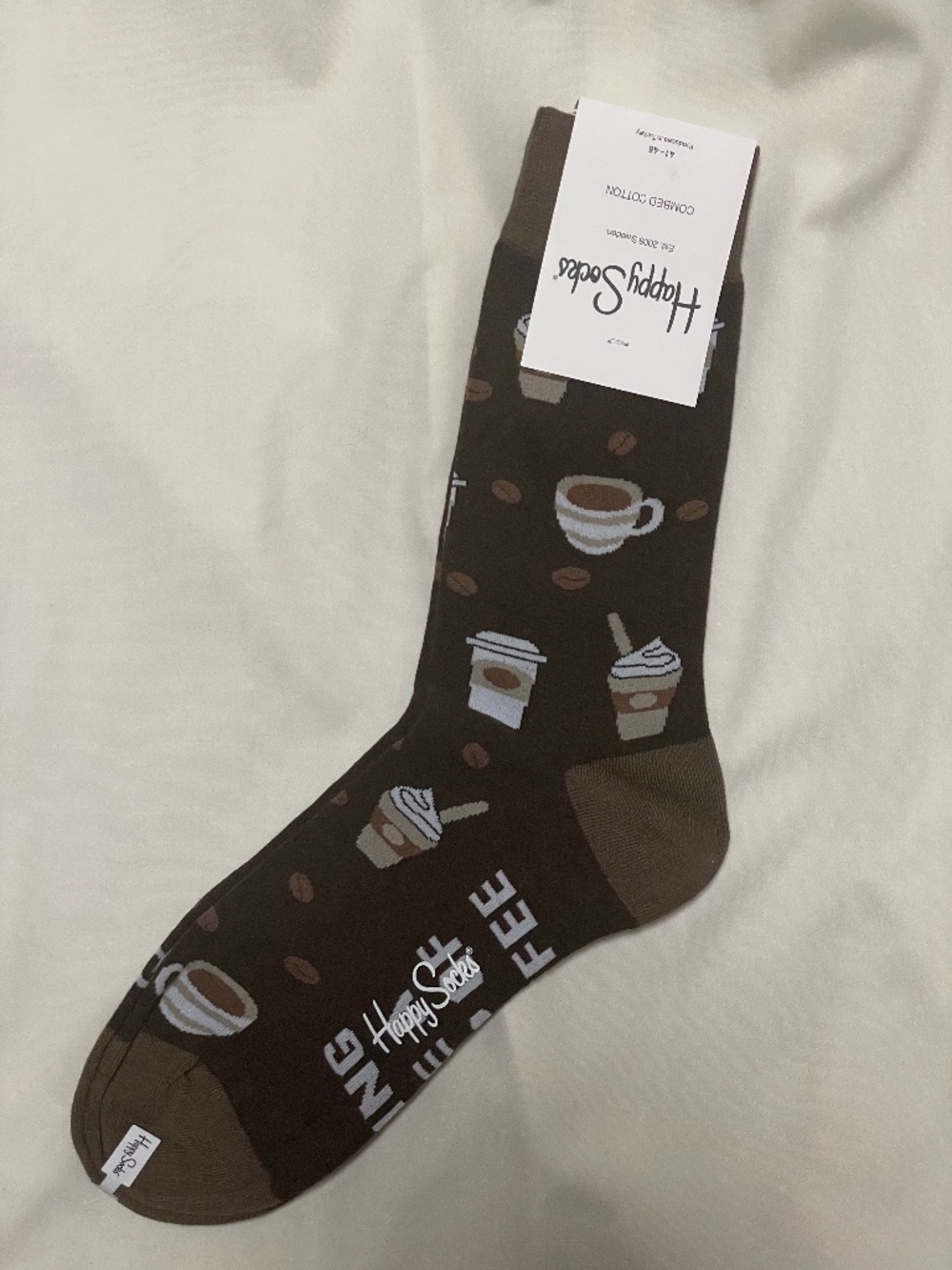 HAPPY SOCKS - Brand new with tags - Size 10-13 (US) - Coffee Smoothie Frappe